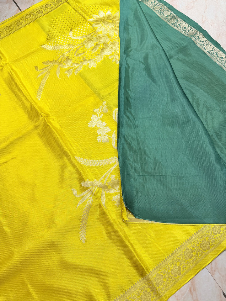 PREMUM KOREAN VISCOSE WITH JACQUARD WEAVE IN MUSTARD YELLOW COLOUR SHADE
