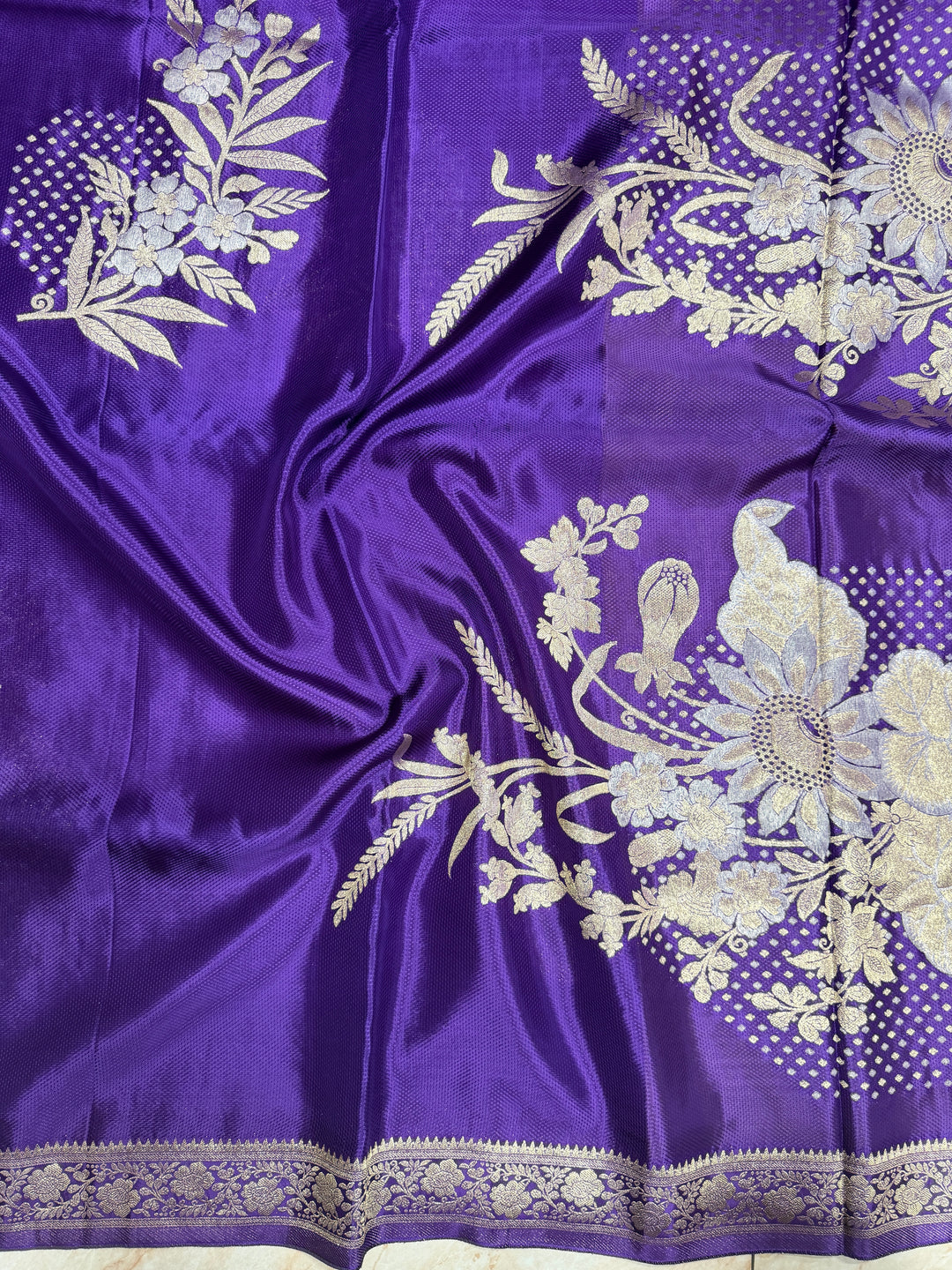 PREMUM KOREAN VISCOSAE WITH JACQUARD WEAVE PURPLE COLOUR SHADE