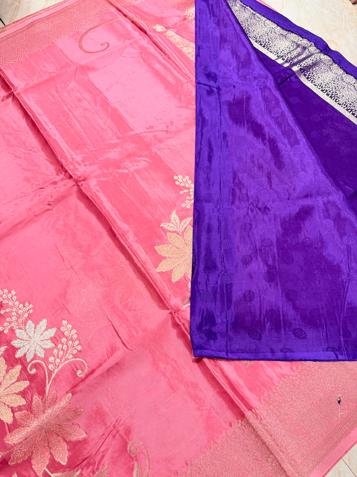 KOREAN SILK IN BABY PINK WITH BOUTIQUE ALFI BOOTA