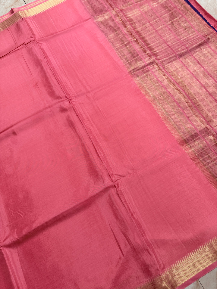 VISCOSE RUSSIAN IN BABY PINK WITH NARROW BORDER