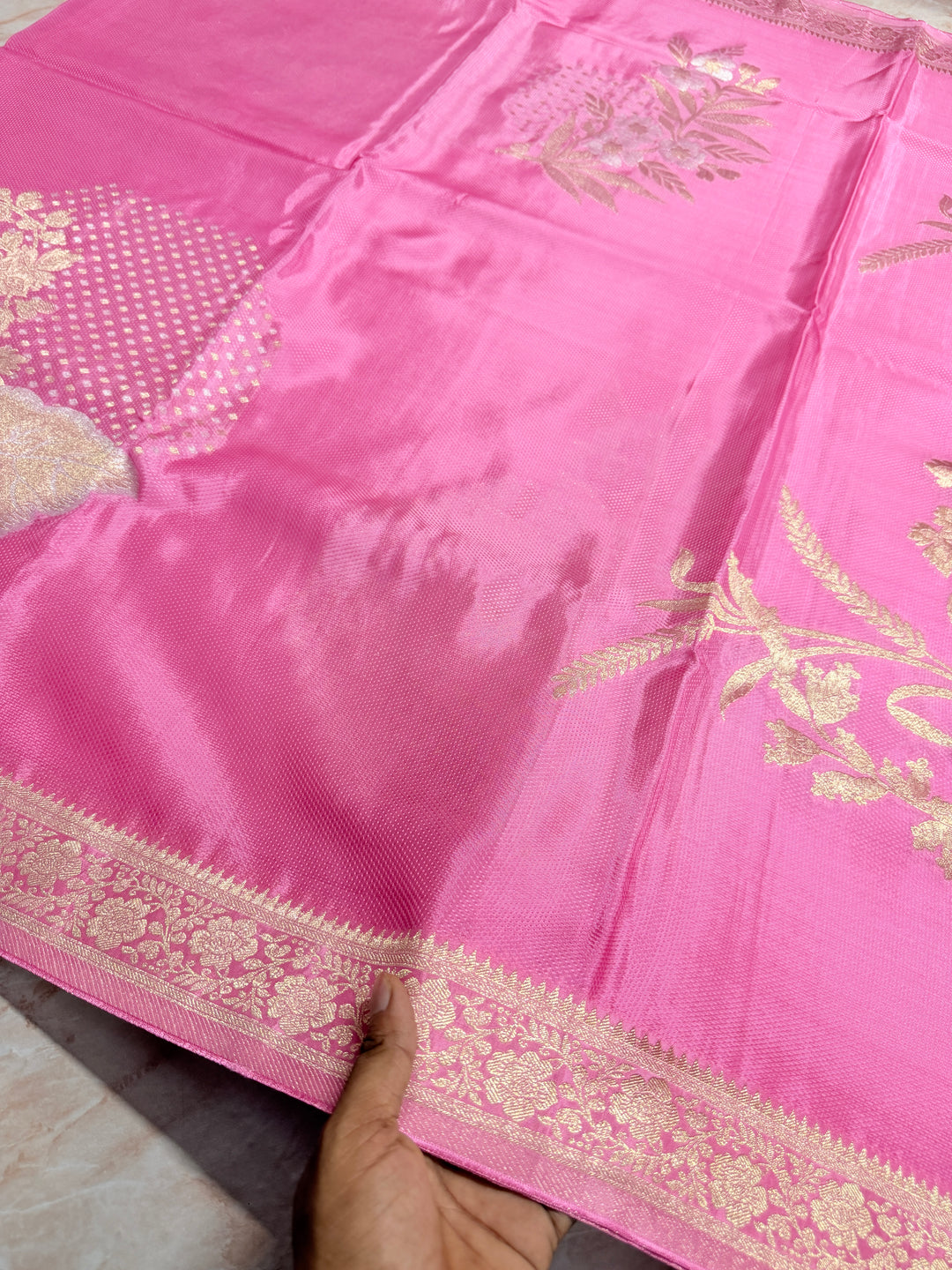 PREMUM KOREAN VISCOSE WITH JACQUARD WEAVE IN BABY PINK COLOUR SHADE