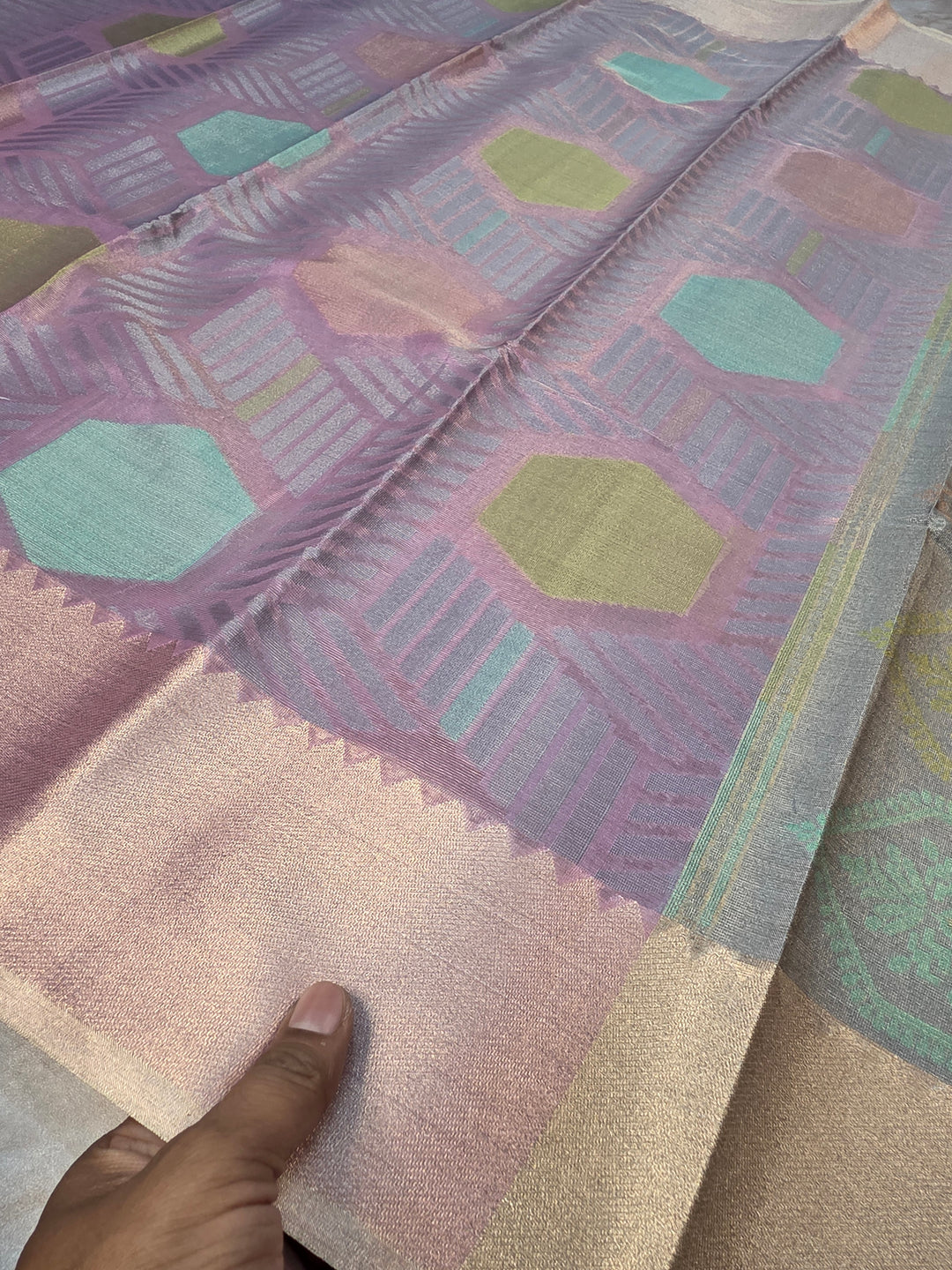 BANARASI SILK IN RANGKAAT STYLE WITH PINK ZARI