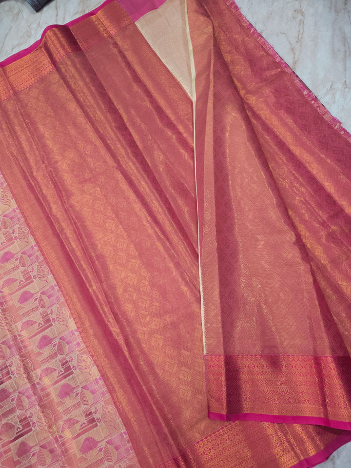 KASHMIRI IN CREAM BASE WITH RANI MINAKARI AND BORDER