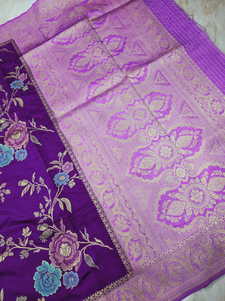 RUSSIAN SILK IN PURPLE WITH LAVENDER