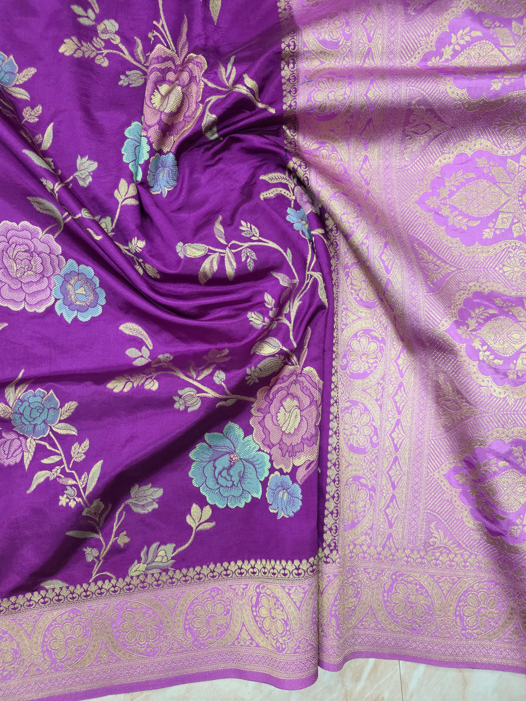 RUSSIAN SILK IN PURPLE WITH LAVENDER