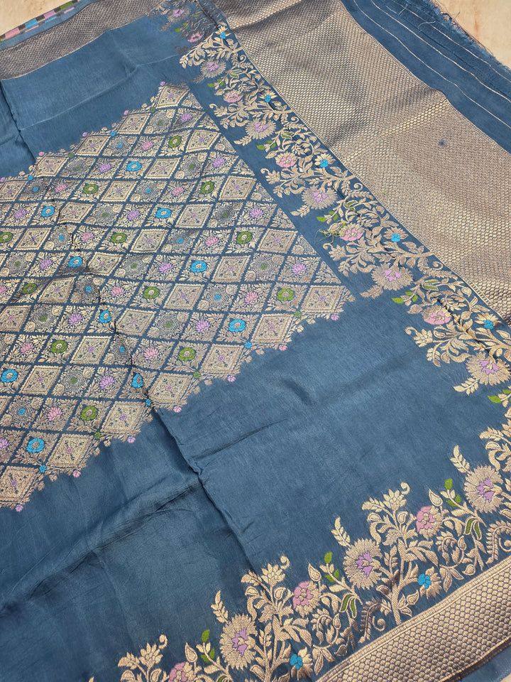 RUSSIAN SILK IN CENTRALISED BOUTIQUE STYLE IN GERMAN BLUE