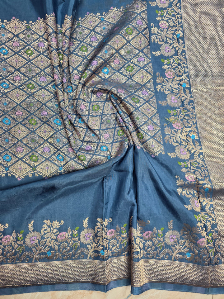 RUSSIAN SILK IN CENTRALISED BOUTIQUE STYLE IN GERMAN BLUE