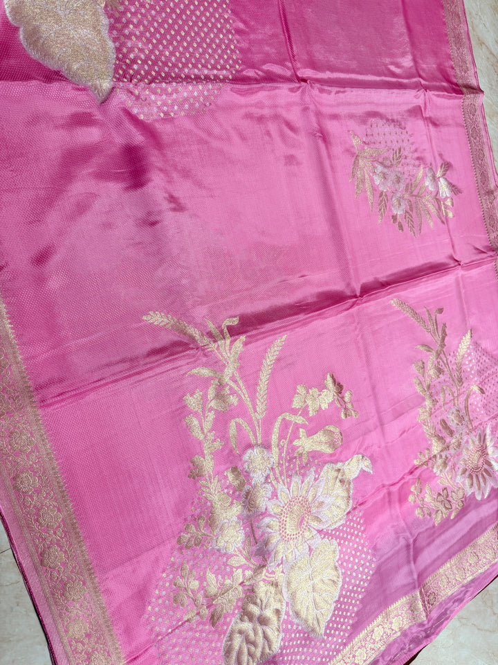PREMUM KOREAN VISCOSE WITH JACQUARD WEAVE IN BABY PINK COLOUR SHADE