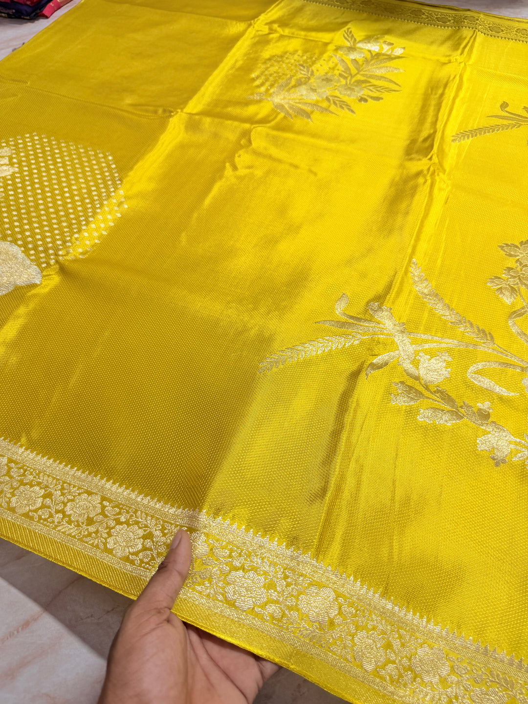 PREMUM KOREAN VISCOSE WITH JACQUARD WEAVE IN MUSTARD YELLOW COLOUR SHADE