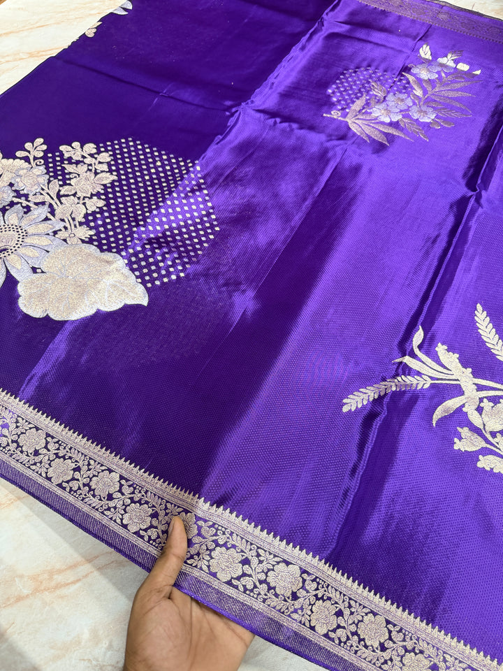 PREMUM KOREAN VISCOSAE WITH JACQUARD WEAVE PURPLE COLOUR SHADE
