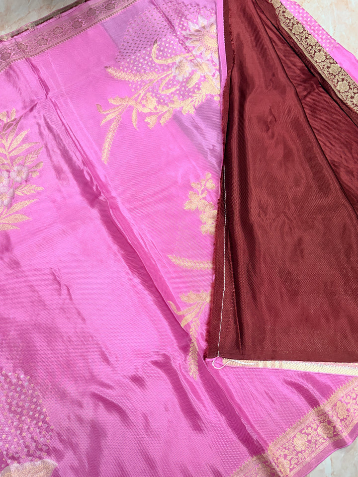 PREMUM KOREAN VISCOSAE WITH JACQUARD WEAVE BABY PINK COLOUR SHADE