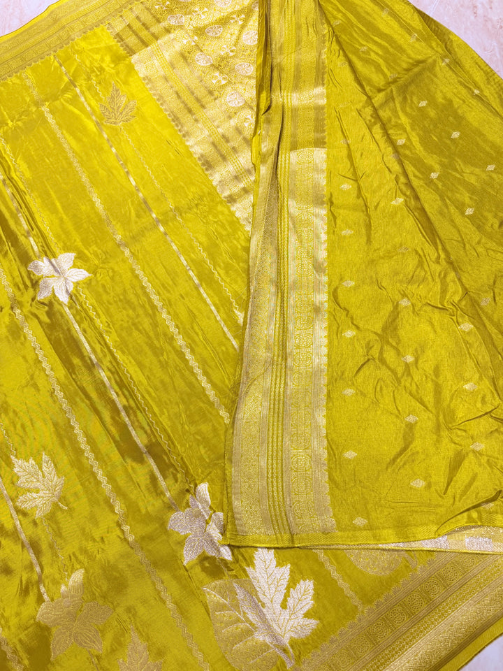 KOREAN SILK IN DEVDAS WITH GOLD AND SILVER ZARI WORK