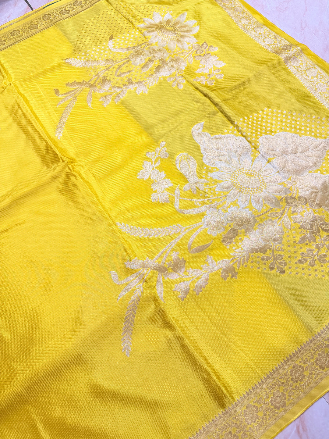 PREMUM KOREAN VISCOSE WITH JACQUARD WEAVE IN MUSTARD YELLOW COLOUR SHADE