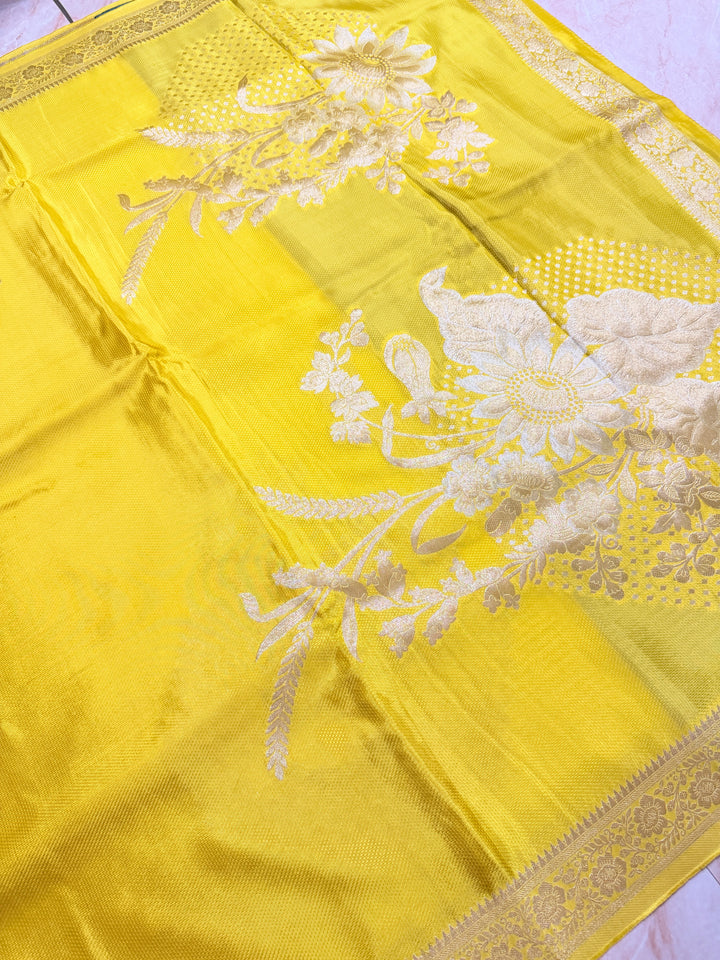 PREMUM KOREAN VISCOSE WITH JACQUARD WEAVE IN MUSTARD YELLOW COLOUR SHADE