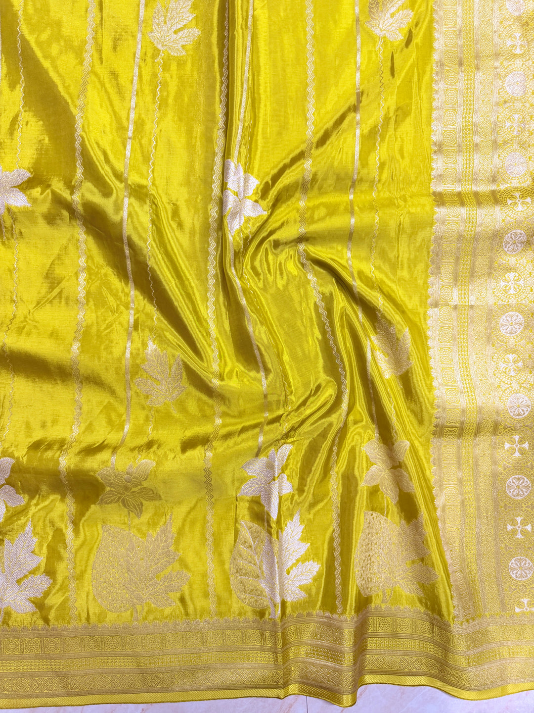 KOREAN SILK IN DEVDAS WITH GOLD AND SILVER ZARI WORK