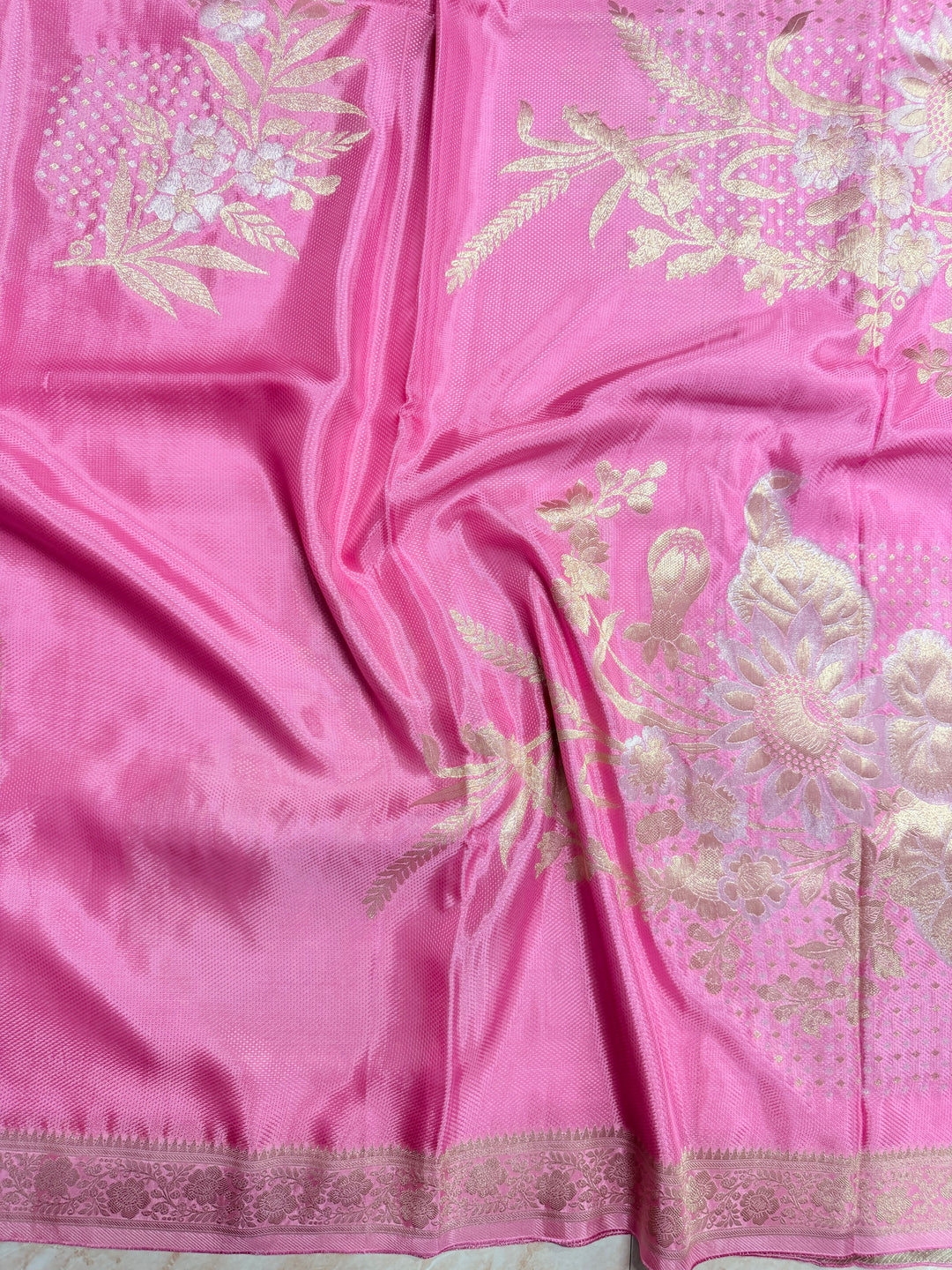 PREMUM KOREAN VISCOSE WITH JACQUARD WEAVE IN BABY PINK COLOUR SHADE