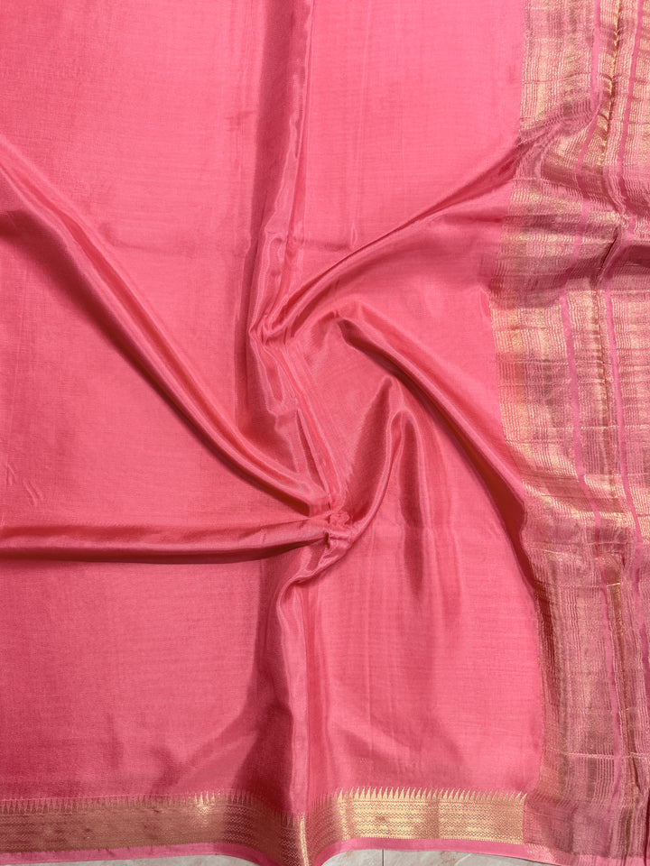 VISCOSE RUSSIAN IN BABY PINK WITH NARROW BORDER