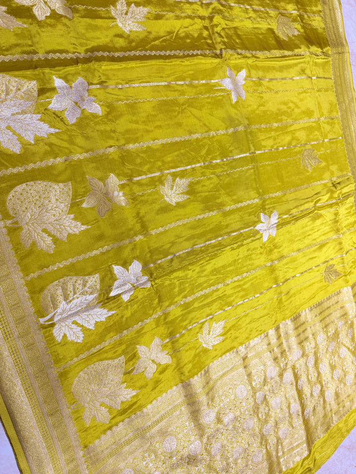 KOREAN SILK IN DEVDAS WITH GOLD AND SILVER ZARI WORK