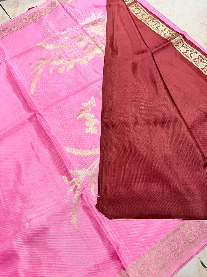 PREMUM KOREAN VISCOSE WITH JACQUARD WEAVE IN BABY PINK COLOUR SHADE