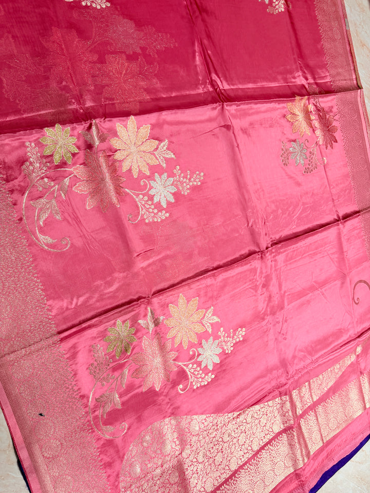 KOREAN SILK IN BABY PINK WITH BOUTIQUE ALFI BOOTA