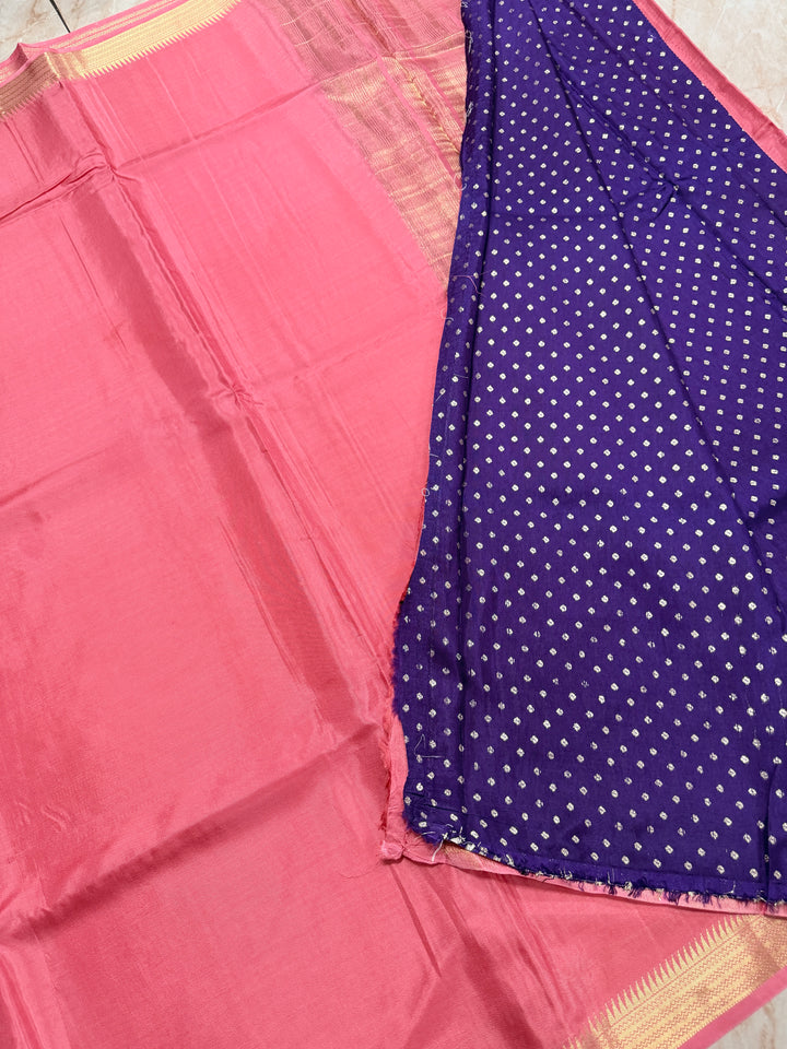 VISCOSE RUSSIAN IN BABY PINK WITH NARROW BORDER