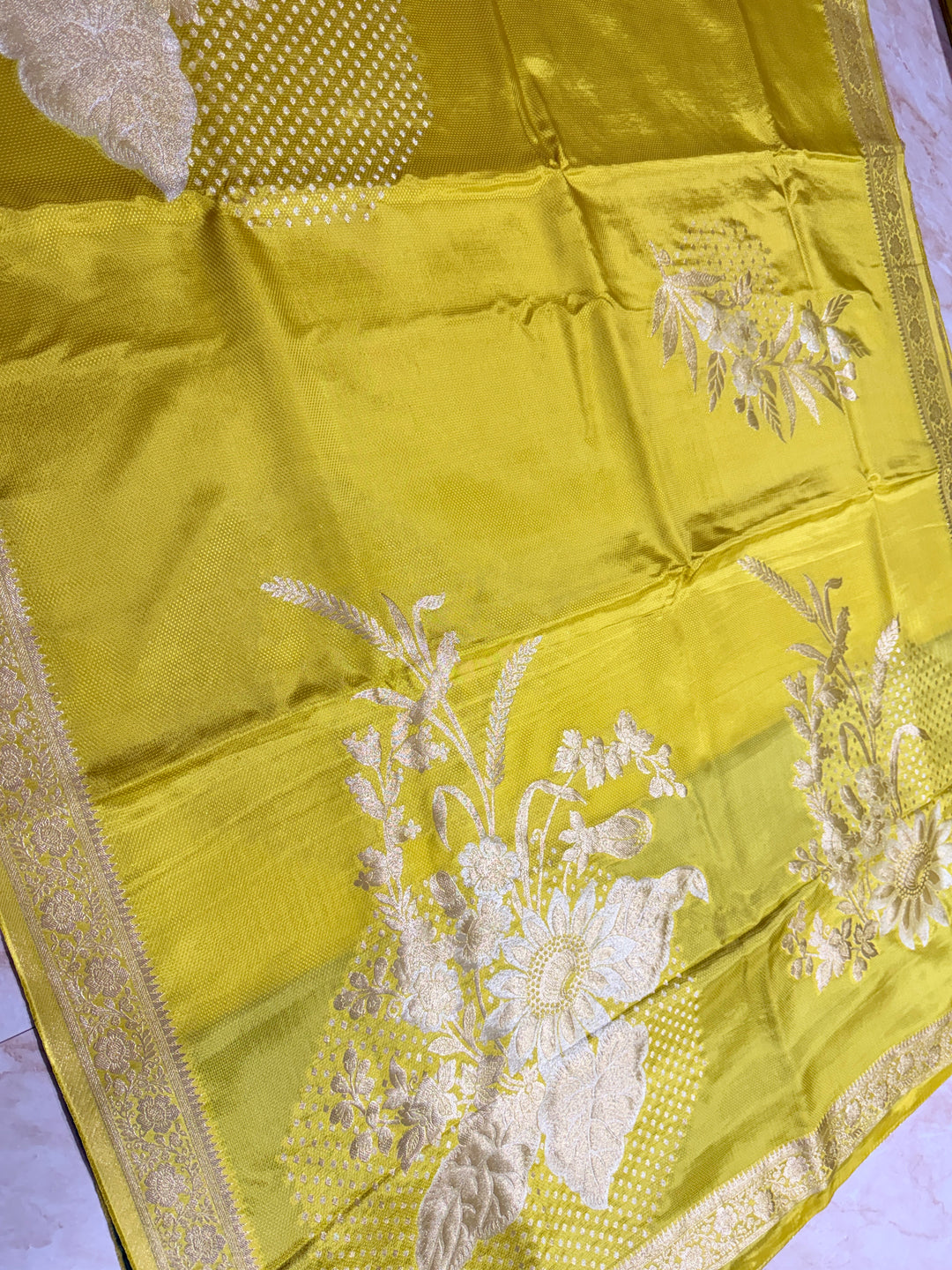 PREMUM KOREAN VISCOSE WITH JACQUARD WEAVE IN MUSTARD YELLOW COLOUR SHADE