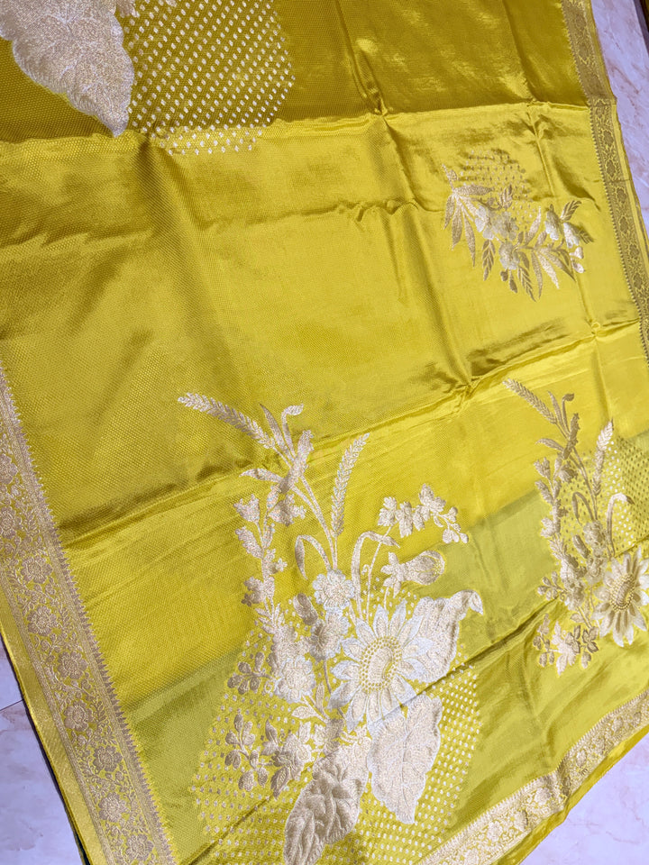 PREMUM KOREAN VISCOSE WITH JACQUARD WEAVE IN MUSTARD YELLOW COLOUR SHADE
