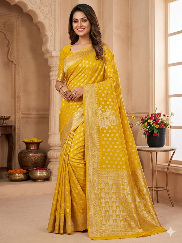 GOLD COLOUR AUTHENTIC KHADDI GEORGETTE