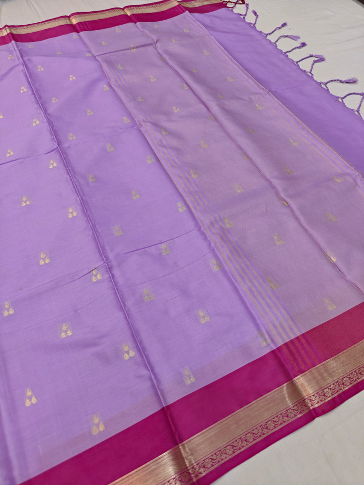 LAVENDER BANARASIKATAN SILK WITH RANI BORDER