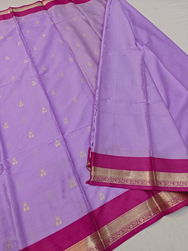 LAVENDER BANARASIKATAN SILK WITH RANI BORDER