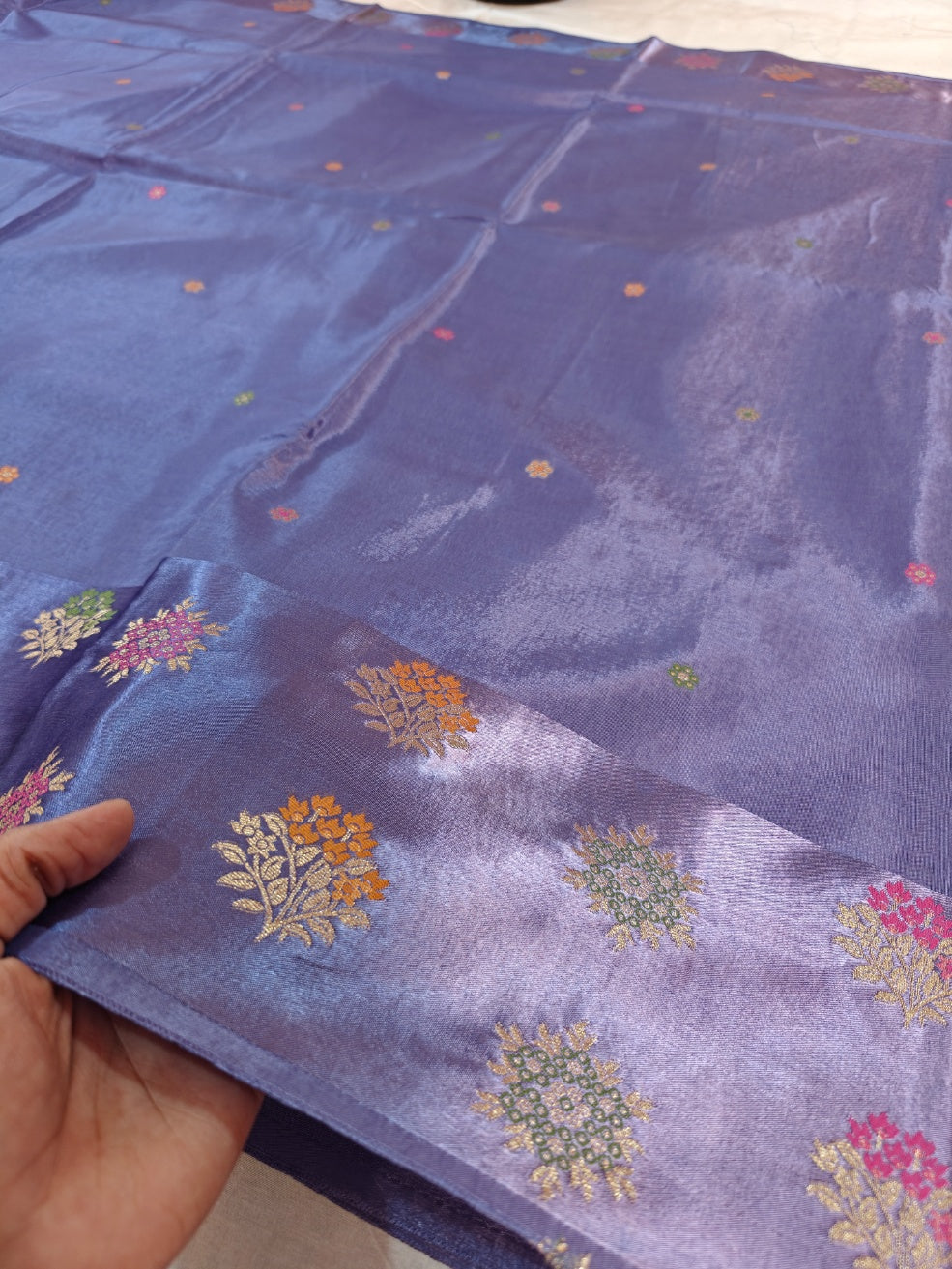 RUSSIAN SATIN SILK IN CLASSICAL LAVENDER COLOUR