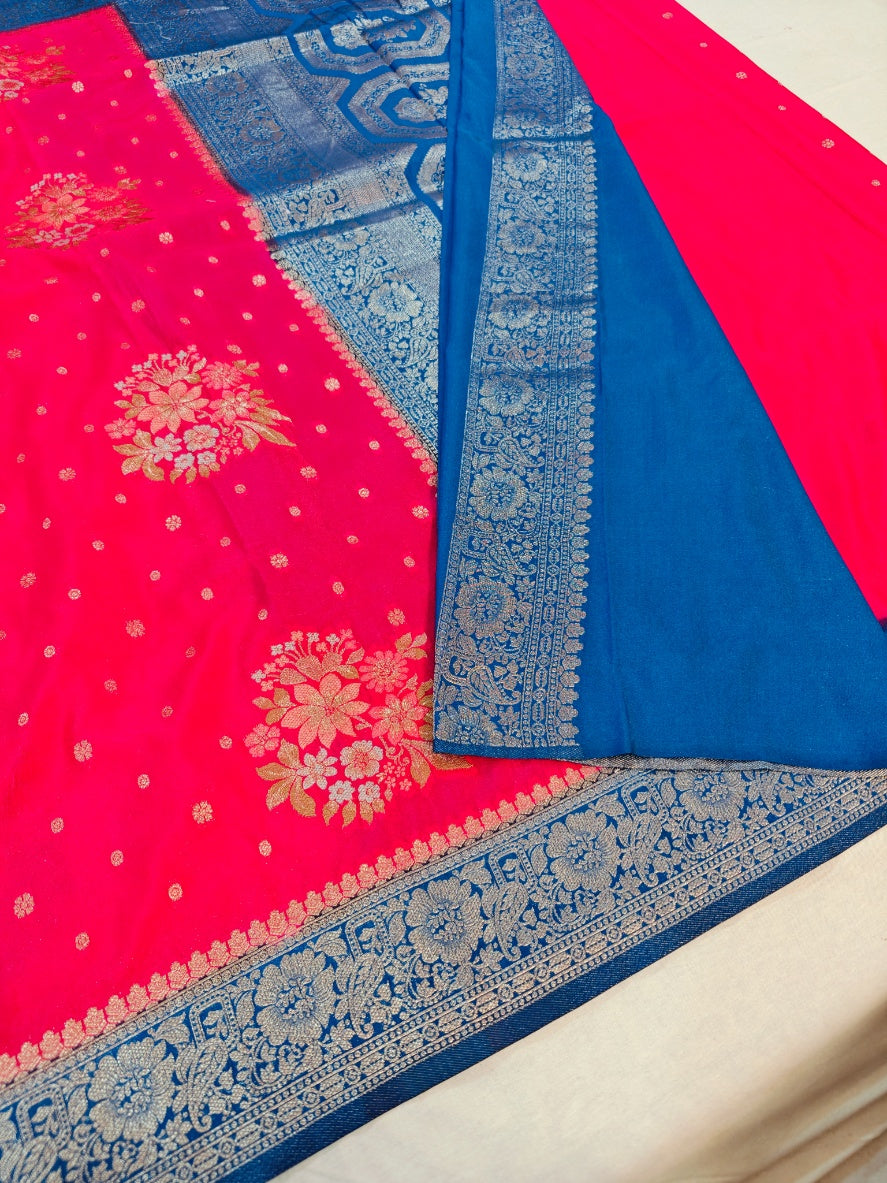 KHADDI GEORGETTE WITH PANCHRANG BOOTA
