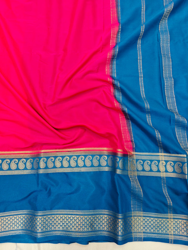 RANI WITH BLUE BORDER CREPE