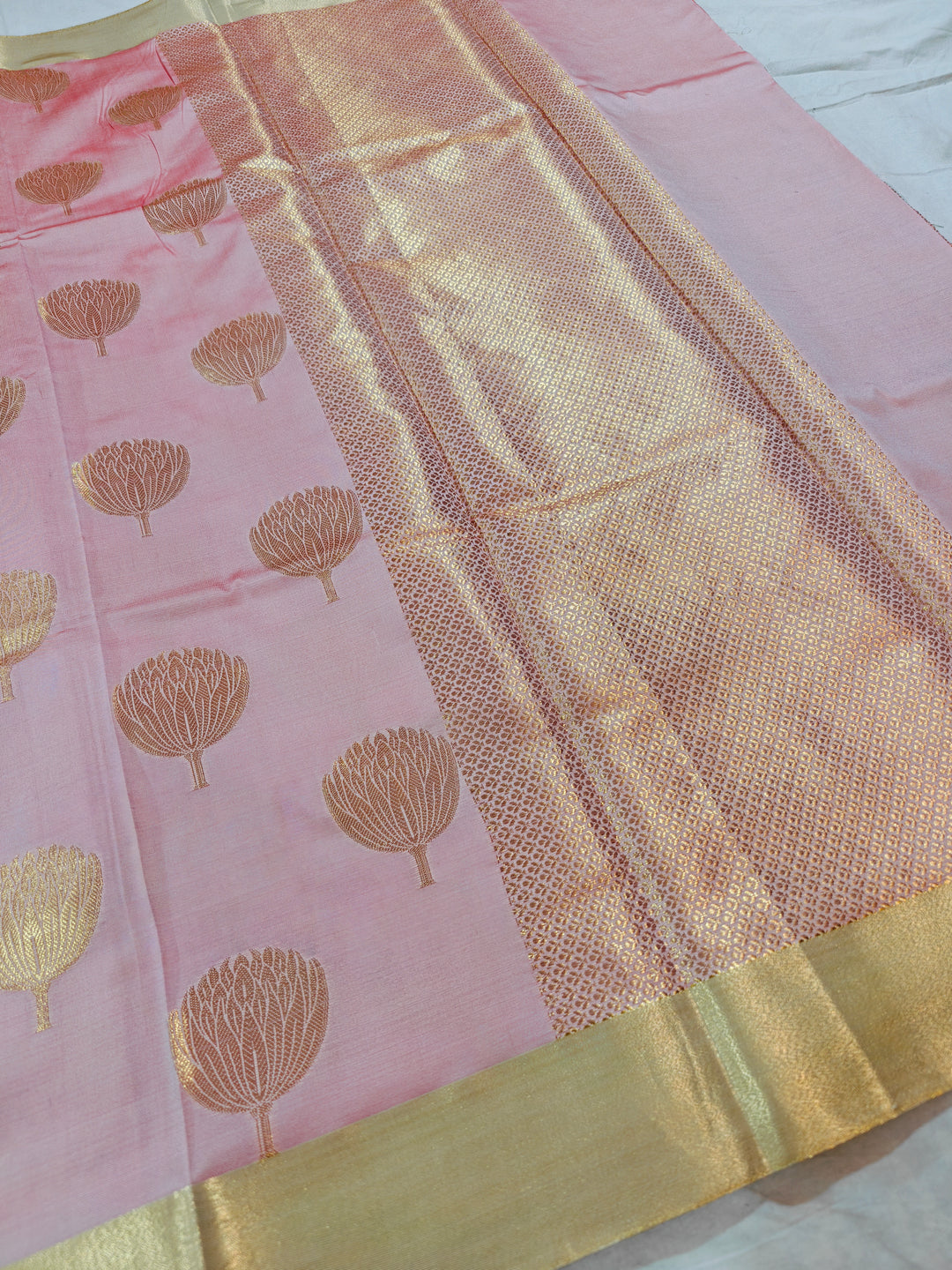 BABY PINK BANARASI SOFT  PATTU  SILK
