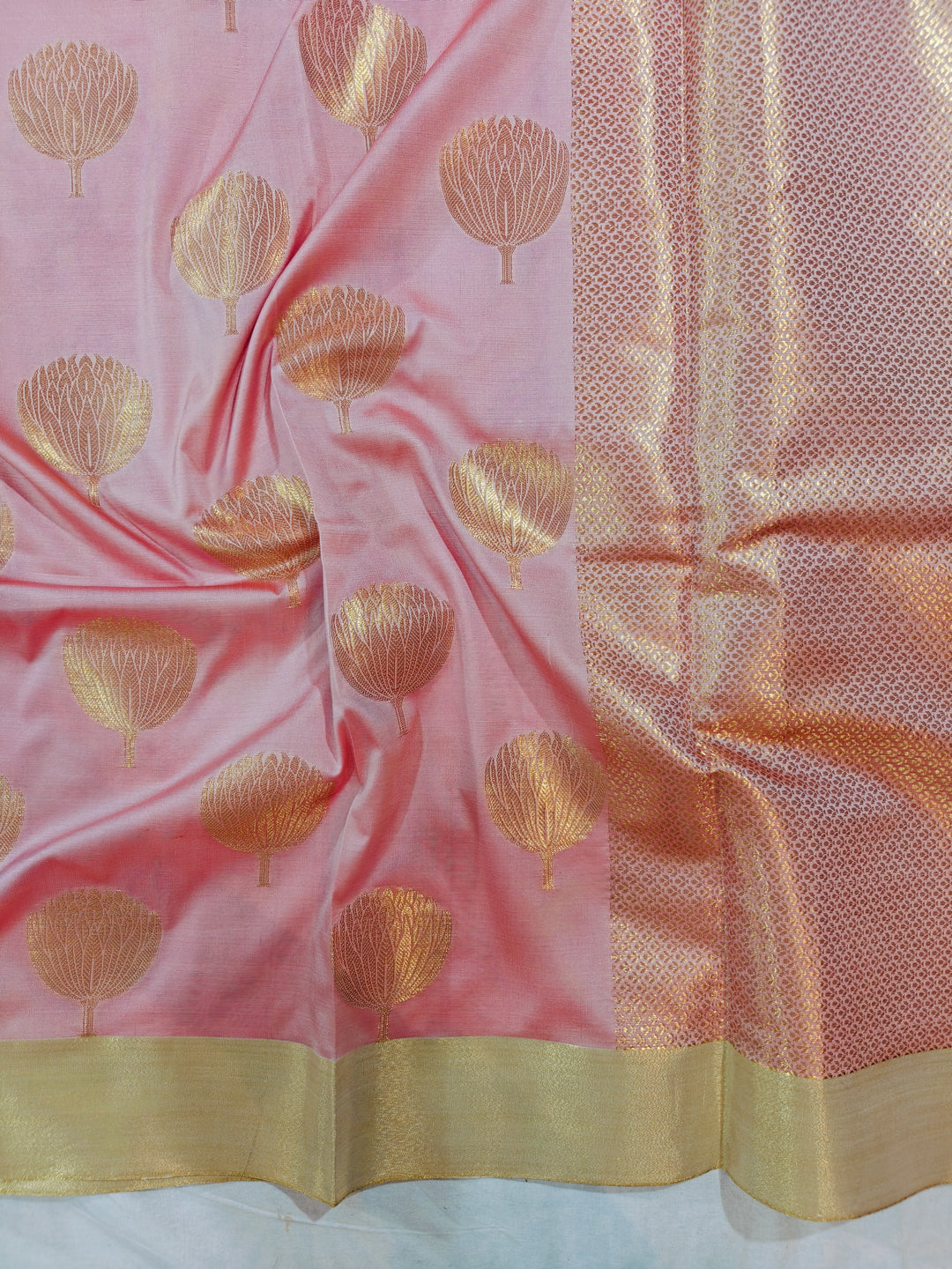 BABY PINK BANARASI SOFT  PATTU  SILK