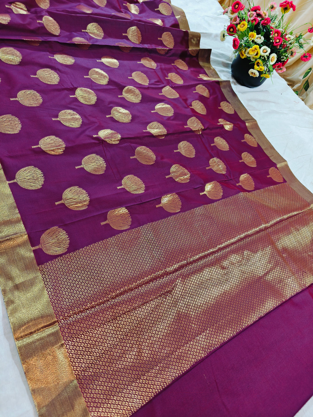 MAGENTA BANARASI SOFT PATTU SILK