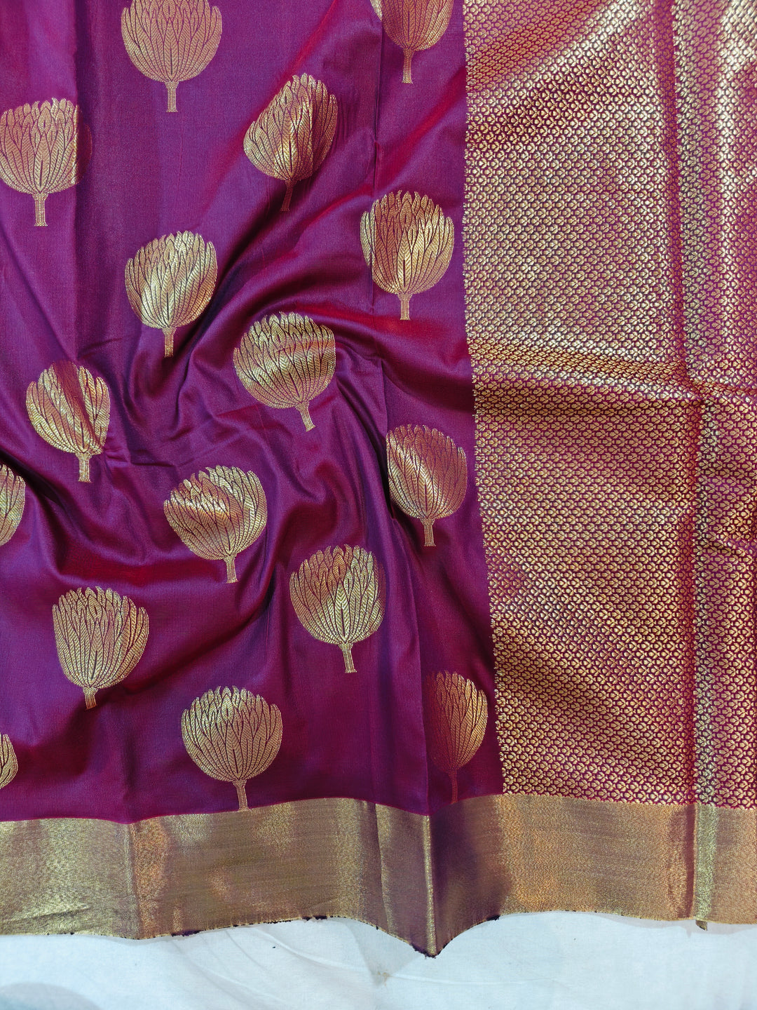 MAGENTA BANARASI SOFT PATTU SILK