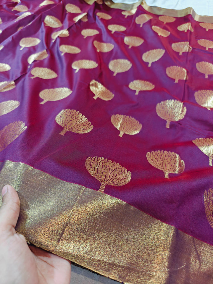 MAGENTA BANARASI SOFT PATTU SILK