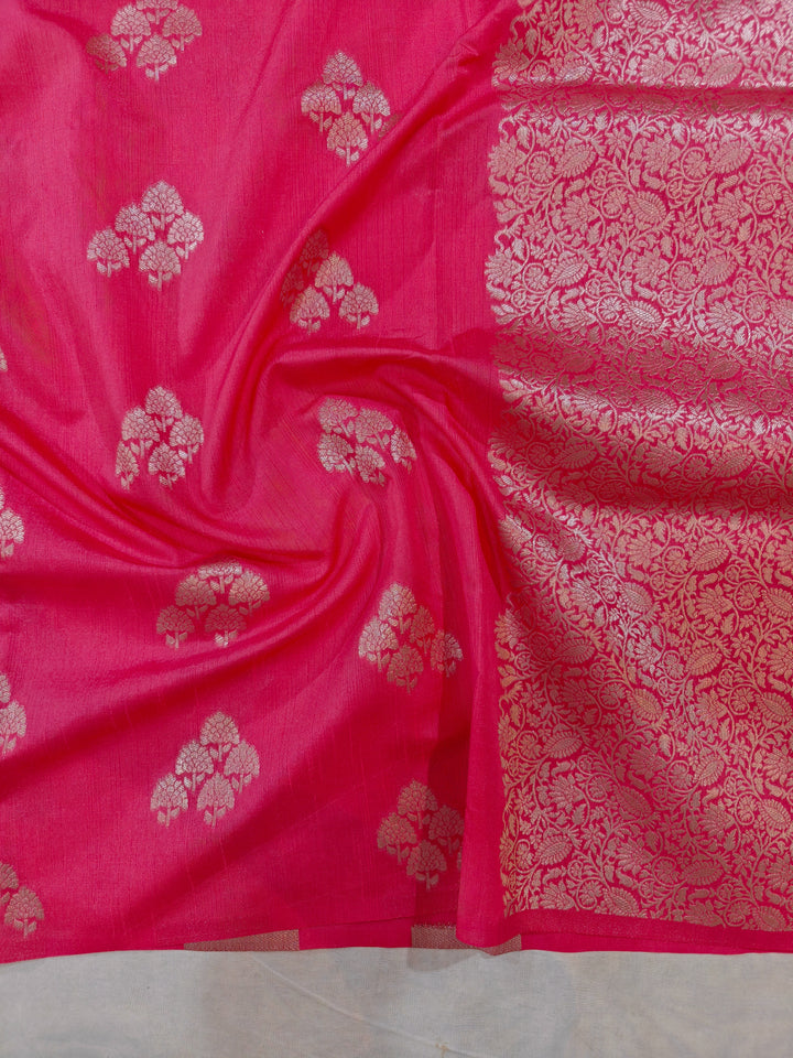 BABY PINK SEMI SILK LINEN WITH ALLOVER BOOTA
