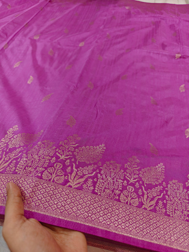 LAVENDER COLOUR SOFT MATKA LINEN SILK