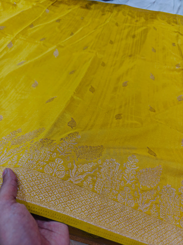 SOFT MATKA LINEN SILK IN GOLD COLOUR