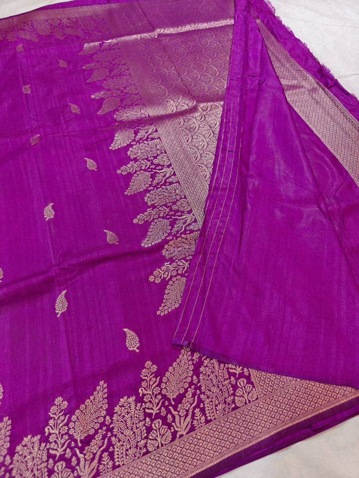 PURPLE COLOUR SOFT LINEN MATKA SILK