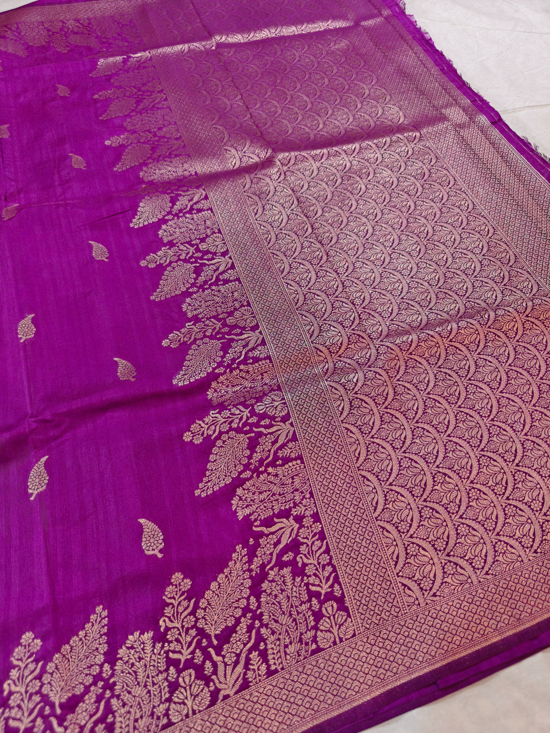 PURPLE COLOUR SOFT LINEN MATKA SILK