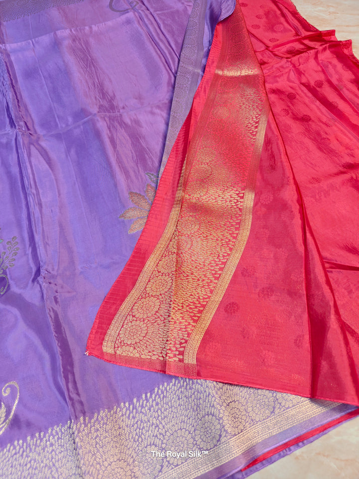 KOREAN SILK IN LAVENDER WITH BOUTIQUE ALFI BOOTA