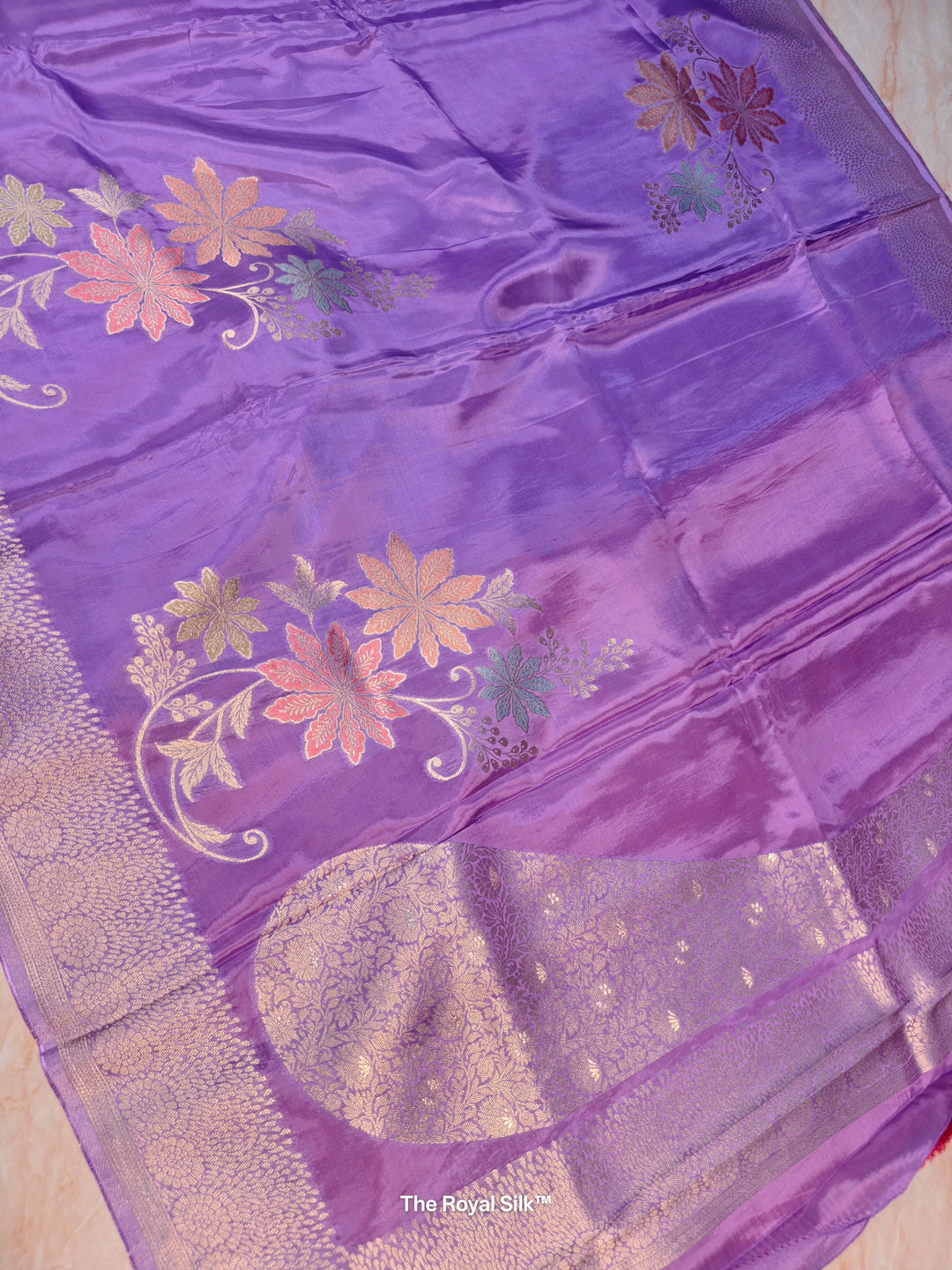 KOREAN SILK IN LAVENDER WITH BOUTIQUE ALFI BOOTA
