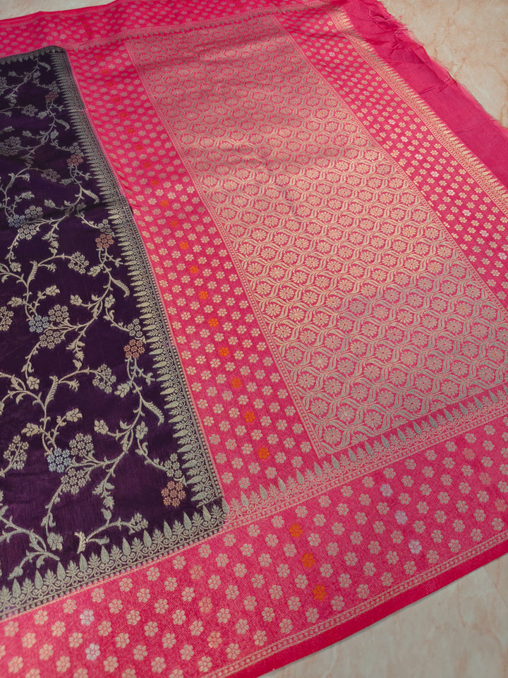 PAPER SILK IN MAGENTA WITH RANI BORDER