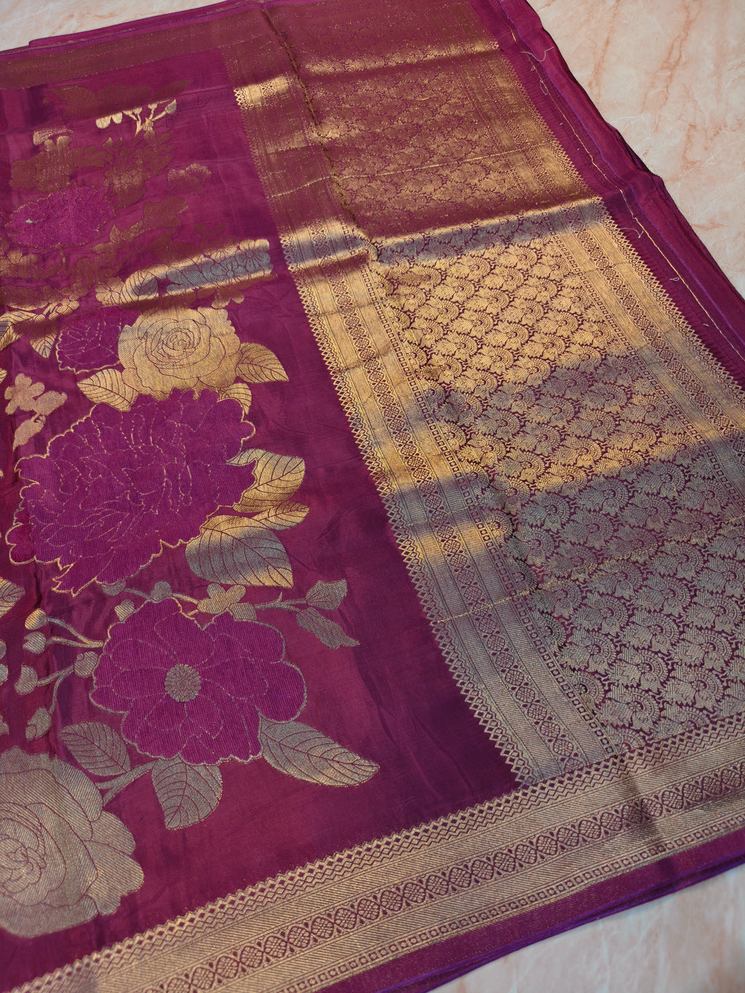KOREAN SILK IN MAGENTA WITH BOUTIQUE WEAVING