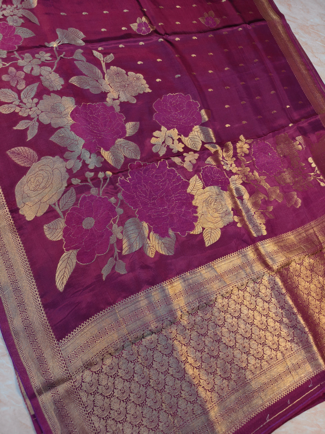 KOREAN SILK IN MAGENTA WITH BOUTIQUE WEAVING
