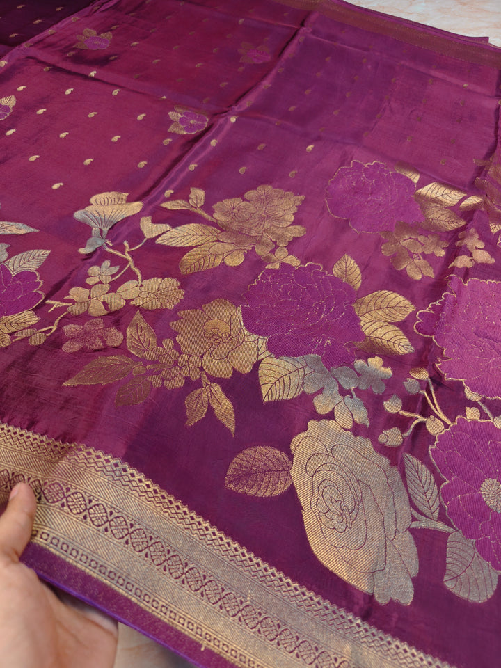 KOREAN SILK IN MAGENTA WITH BOUTIQUE WEAVING
