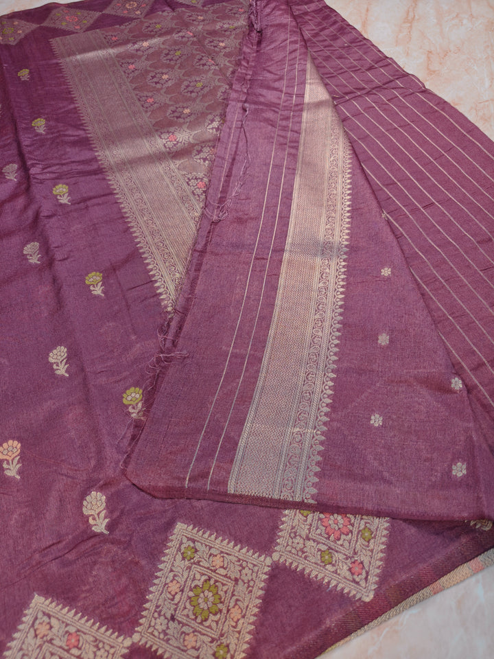 PAPER SILK IN ONION PINK WITH MULTICOLOUR BOOTI